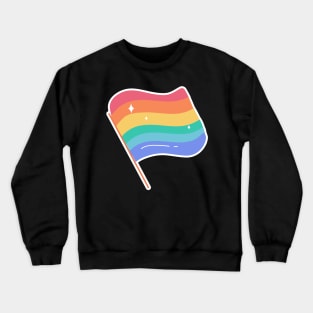 Pride Flag Sticker Crewneck Sweatshirt